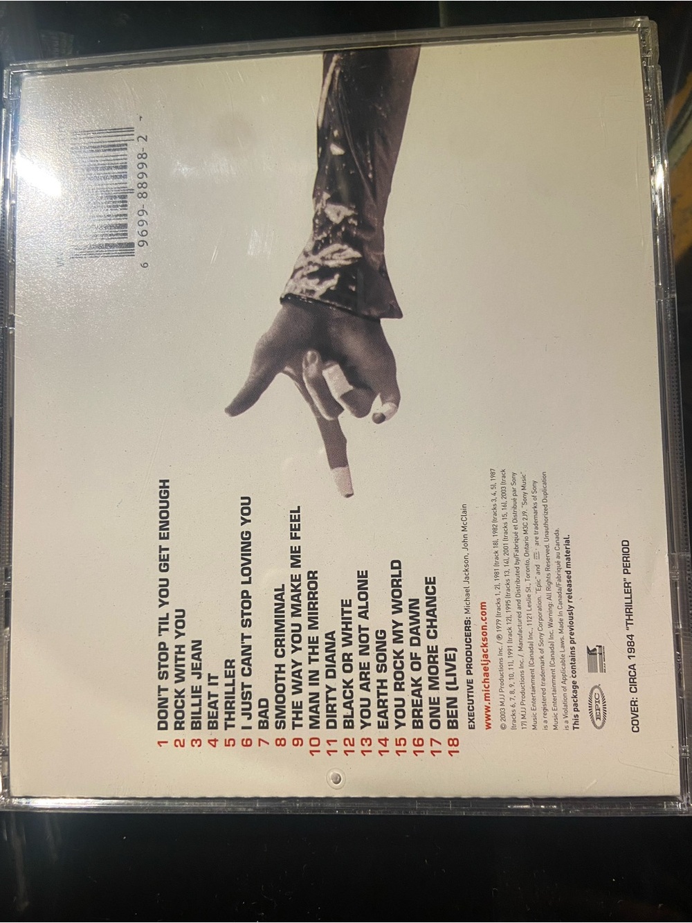 Michael Jackson — Number Ones Album (CD) - Picture 2 of 2